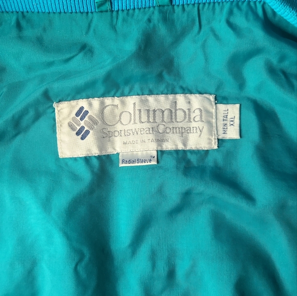 Vintage 90s Columbia Bugaboo Tall XXL Jacket Shell Only Retro Ski Colorblock - Picture 6 of 11
